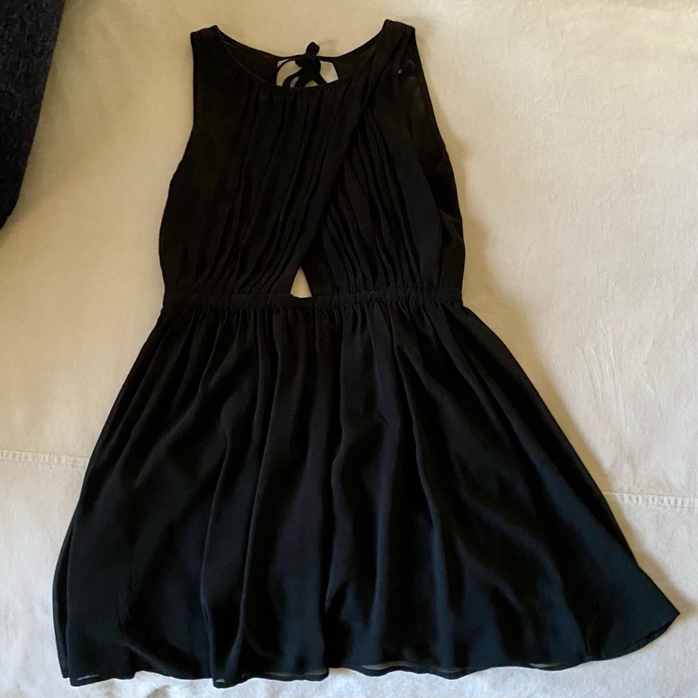 Black Mini Dress Size Small w/ front cutout